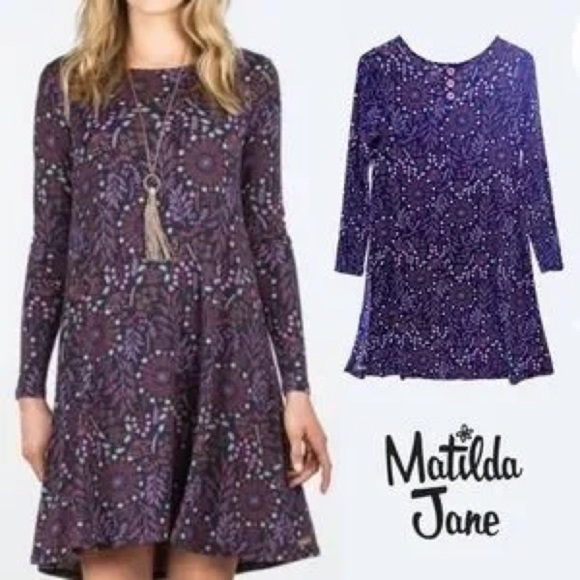 Matilda Jane women’s size Small New Resolution soft stretchy Swing Dress - Picture 1 of 7